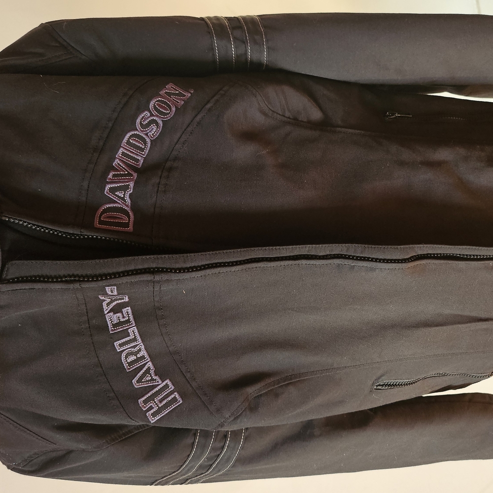 Harley-Davidson Black Jacket with Purple Accents